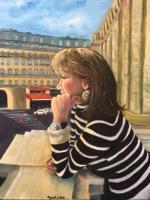 Pretty In Paris - Oil Paintings - By Elizabeth J White, Traditional Painting Artist