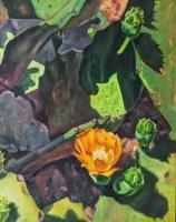 Botanicals - Shaded Cactus - Oil On Canvas