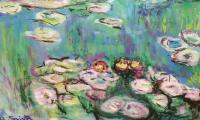 Waterlillies 2 - Acrylic Photographed Paintings - By Adele Smith, Impressionist Painting Artist