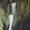 Giants Waterfall - Wax Pastel Drawings - By Luisfnogueira Nogueira, Realism Drawing Artist