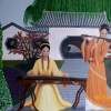 Song Ladies Playing Guzheng  And Flute - China - Oil On Canvas Paintings - By Qiufen Wei Marmo, Realism Painting Artist