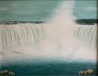 Niagara Falls - Oil On Canvas Paintings - By Qiufen Wei Marmo, Realism Painting Artist