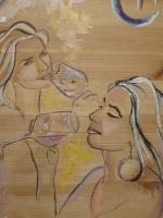Portraits - Chiara And Francesca At Holeinone - Oil On Wood