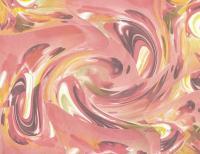 Rosy Waves - Mixed Media Paintings - By Anna Helena Fisher, Abstract Painting Artist