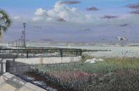 Waterfront Park - Acrylic Paintings - By Allan West, Realistic Painting Artist