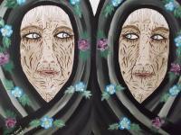 Evil Twins - Acrylic Paintings - By Debra-Ann Congi, Realism Painting Artist