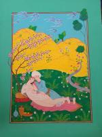 Esfahan Style - Spring Arrives With You - Gouache And Goldsheet