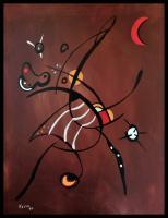 Copper Eclipse - Acrylic On Canvas Paintings - By Robert Kevin, Abstract Painting Artist