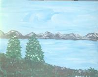 Landscape Water - Northern Lake - Acrylic On Canvas