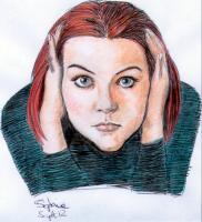 My So Called Life - Ballpoint And Water Colour Drawings - By Sophie W, Portrait Drawing Artist