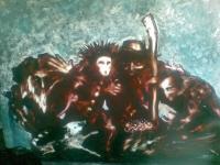 Throng - Oil On Canvas Paintings - By Gocha Topuria, Oil Painting Painting Artist