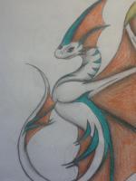 Dragon - Pencils Drawings - By Tabitha Lagodzinski, Color Drawing Artist