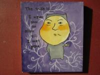 The Truth Is 07 - Watercolor On Plywood Paintings - By Louise Hung, Caricature Painting Artist