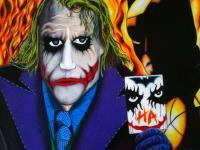 Foes Joker Vs Batman - Colored Pencil Drawings - By Carl Parker, Realist Drawing Artist
