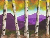 Landscape - Aspens In The Mountains - Tempera