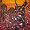 Sf City Scape - Acrylics Paintings - By Carmen Bowen-Bush, Abstract Painting Artist