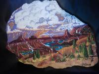 Evening Monsoon - Acrylic On Stone Paintings - By C L Farnsworth, Realism Painting Artist