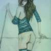 Pool Anyone - Pastel Drawings - By John Barnes, Realism Drawing Artist