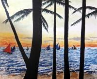 Boracay - Acrylics Paintings - By Jonas Alin, Nature Painting Artist