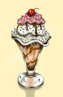 Illustration - Ice Cream Sundae - Photoshop