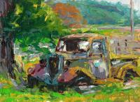 Paintings - Retired Truck 2 - Oil Paints