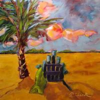 Day At The Beach - Oil Paintings - By Anna Clark, Landscape Painting Artist