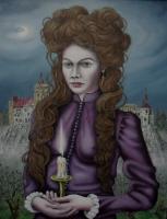 The Amazon Vampire----Camille Monfort - Oil On Wood Paintings - By Uko Post, Realistic Painting Artist